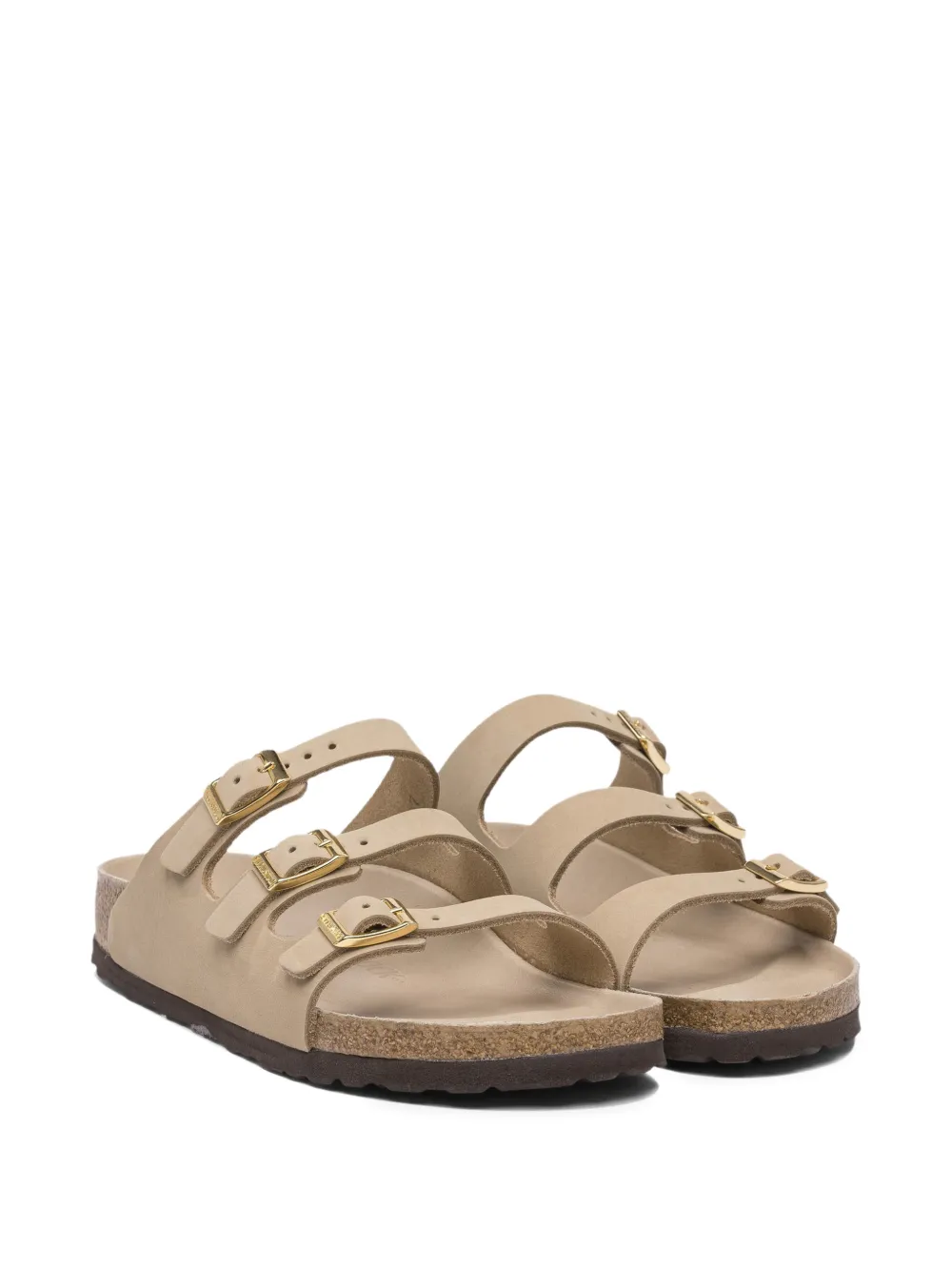 Birkenstock Florida sandalen met gespband Beige