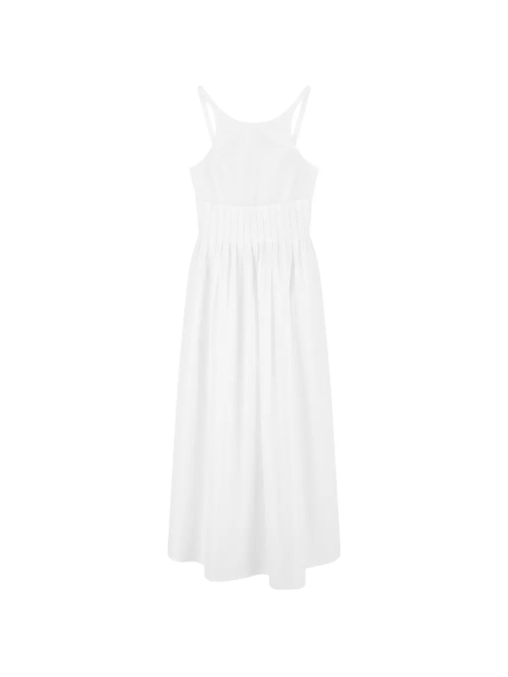 Emporio Armani Mouwloze jurk met gesmockte taille Wit
