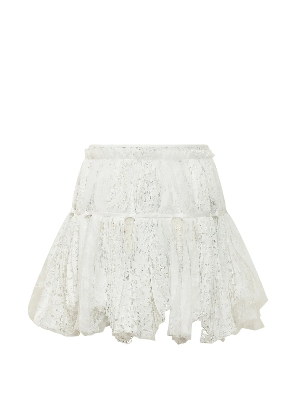 JW Anderson Rok met striksluiting en kanten afwerking Wit