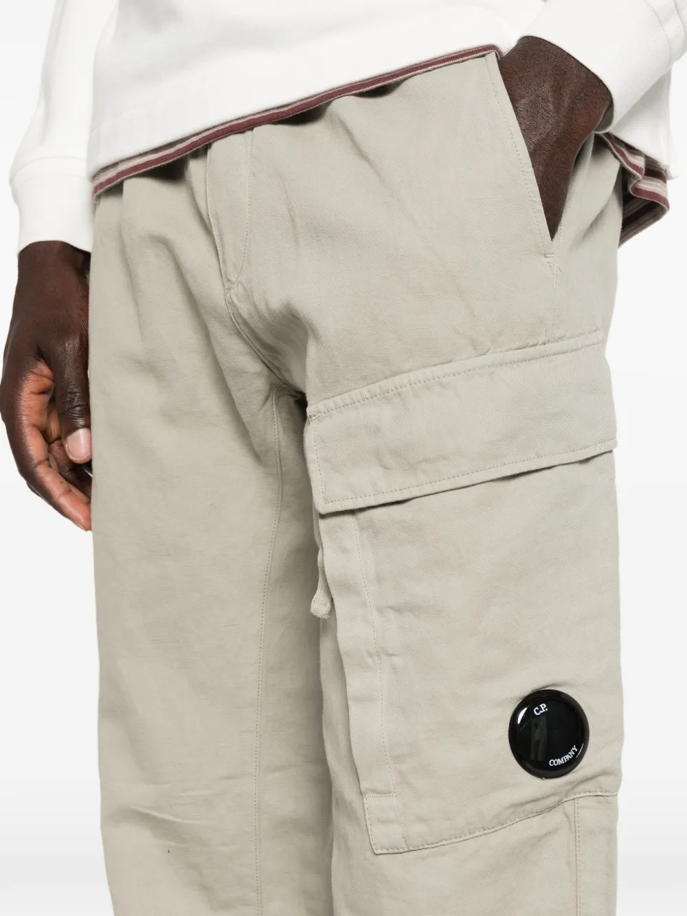 C.P. Company Cargo broek met Lens-detail Beige