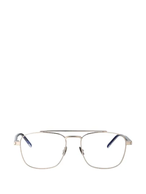 Saint Laurent Eyewear double-bridge pilot-frame glasses
