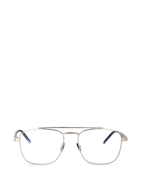 Saint Laurent Eyewear double-bridge pilot-frame glasses