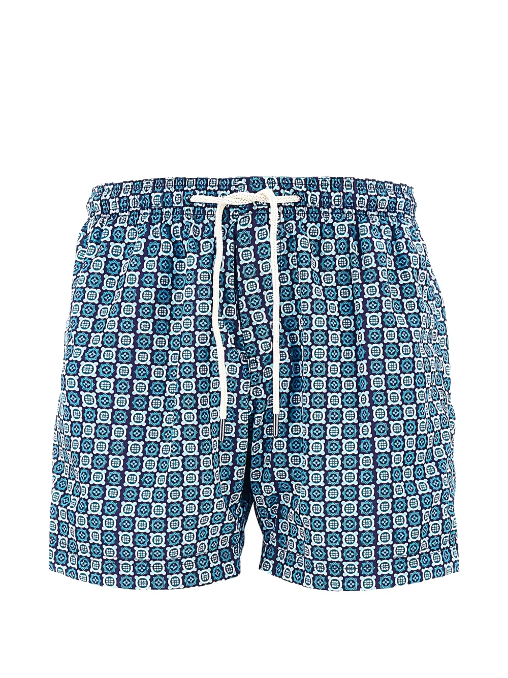 PENINSULA SWIMWEAR geometric-print drawstring swim shorts - Blu