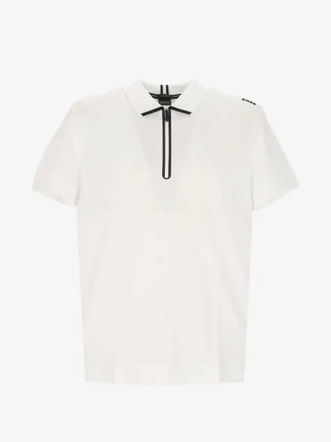 BOSS playera tipo polo de tejido gofrado