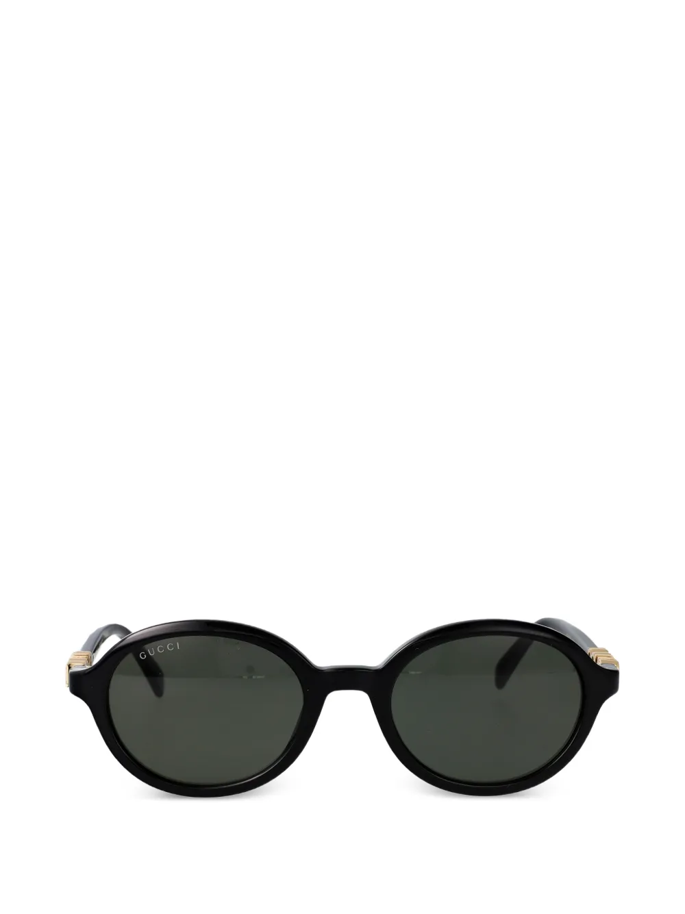 Gucci Eyewear oval logo sunglasses - Nero