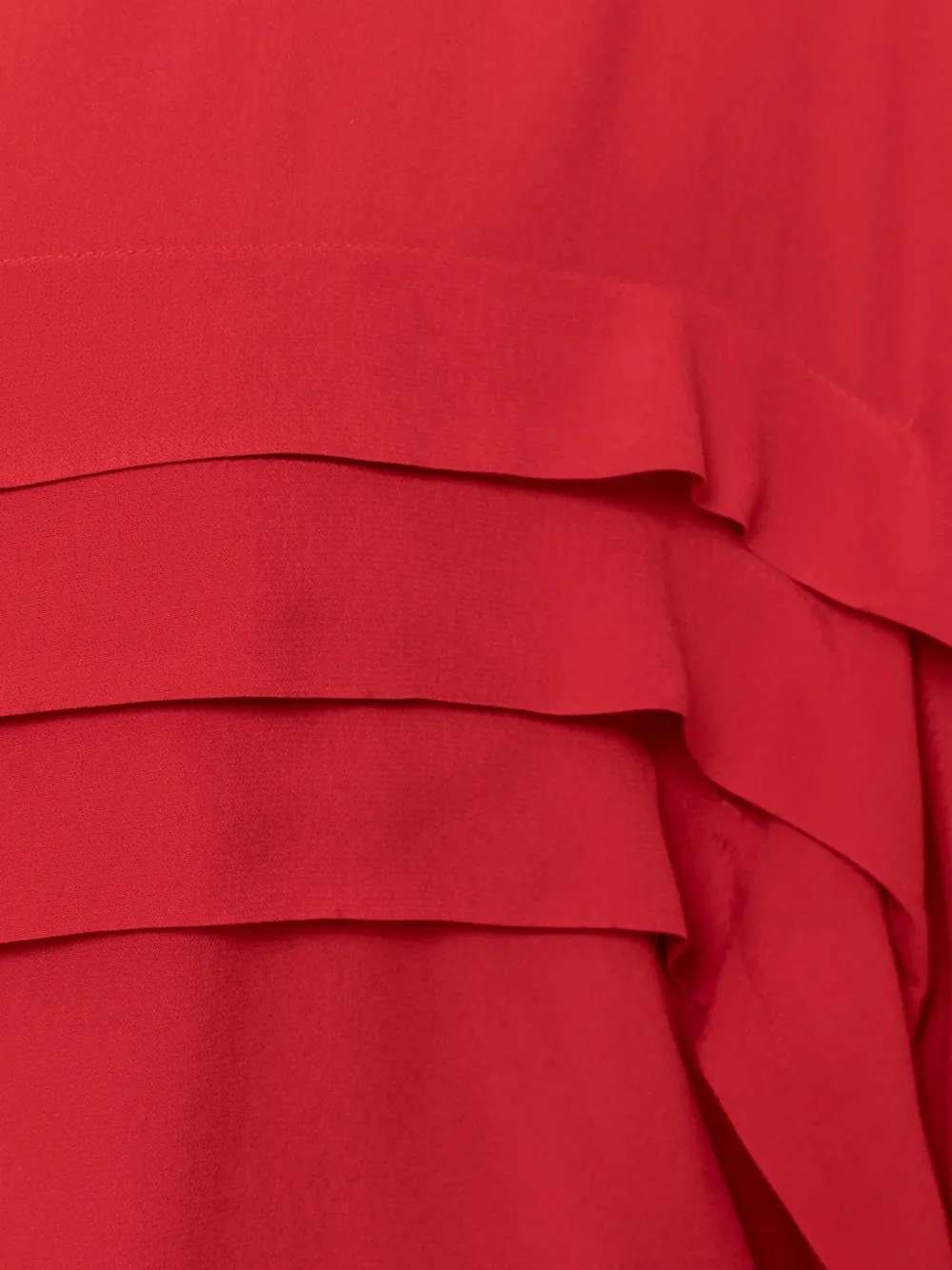 NISSA Chiffon top met geplooid detail Rood