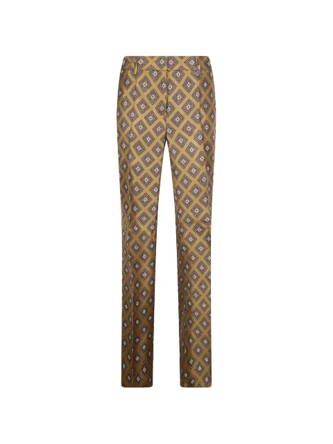 Alberto Biani geometric-print straight-leg trousers