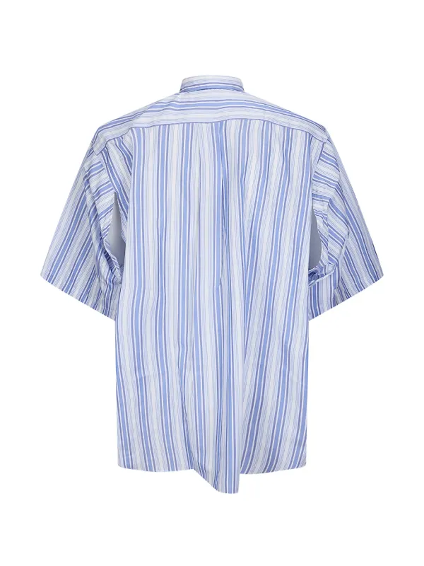 Comme Des Garçons Shirt ストライプ ショートスリーブシャツ | ブルー