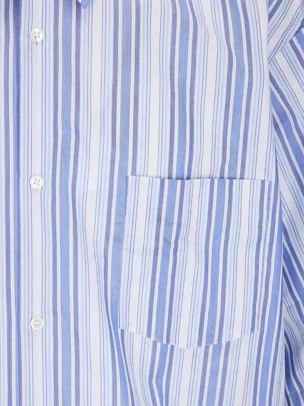 Comme Des Garçons Shirt ストライプ ショートスリーブシャツ | ブルー