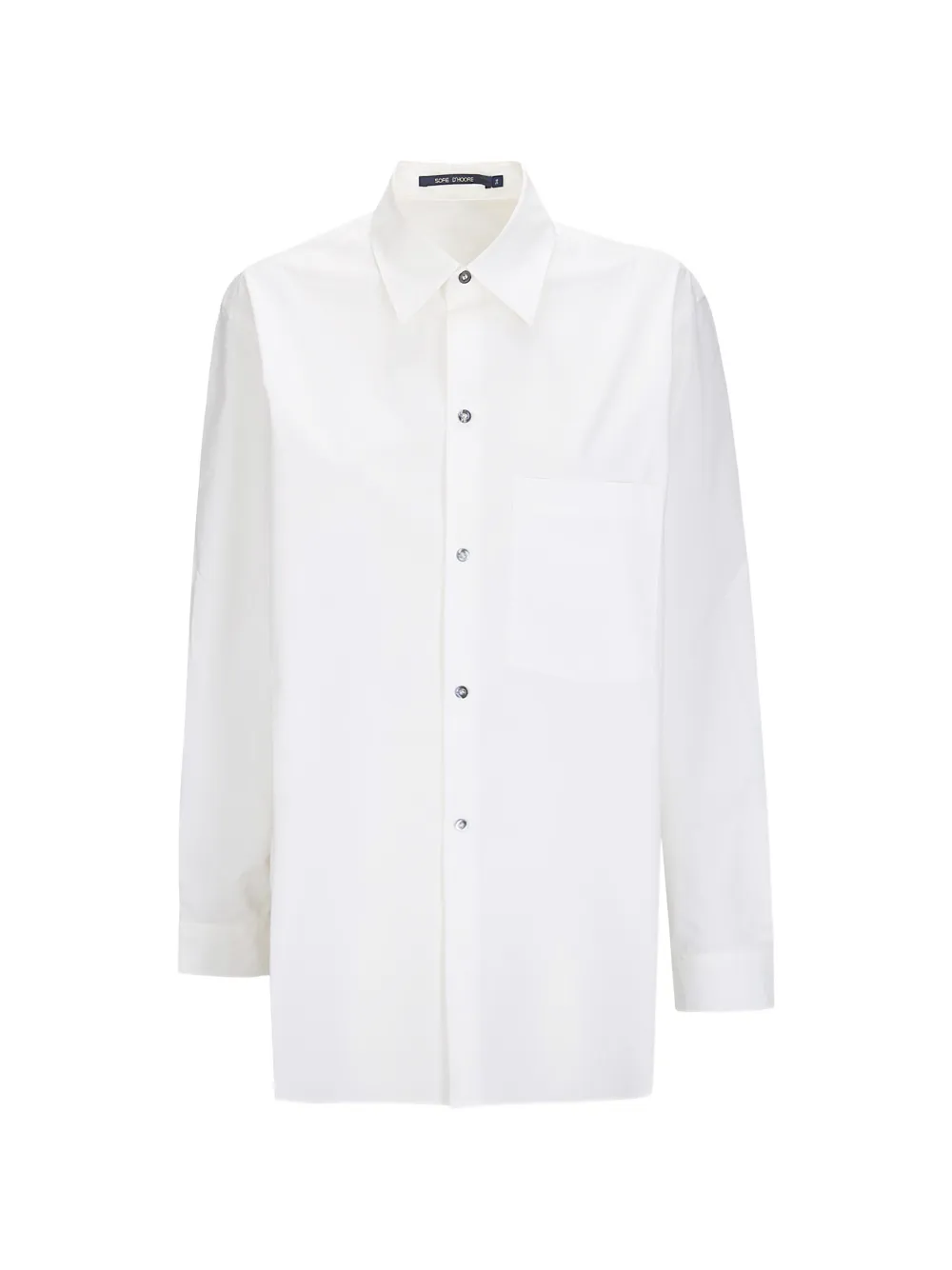 Sofie D'hoore patch-pocket long-sleeve shirt - Bianco
