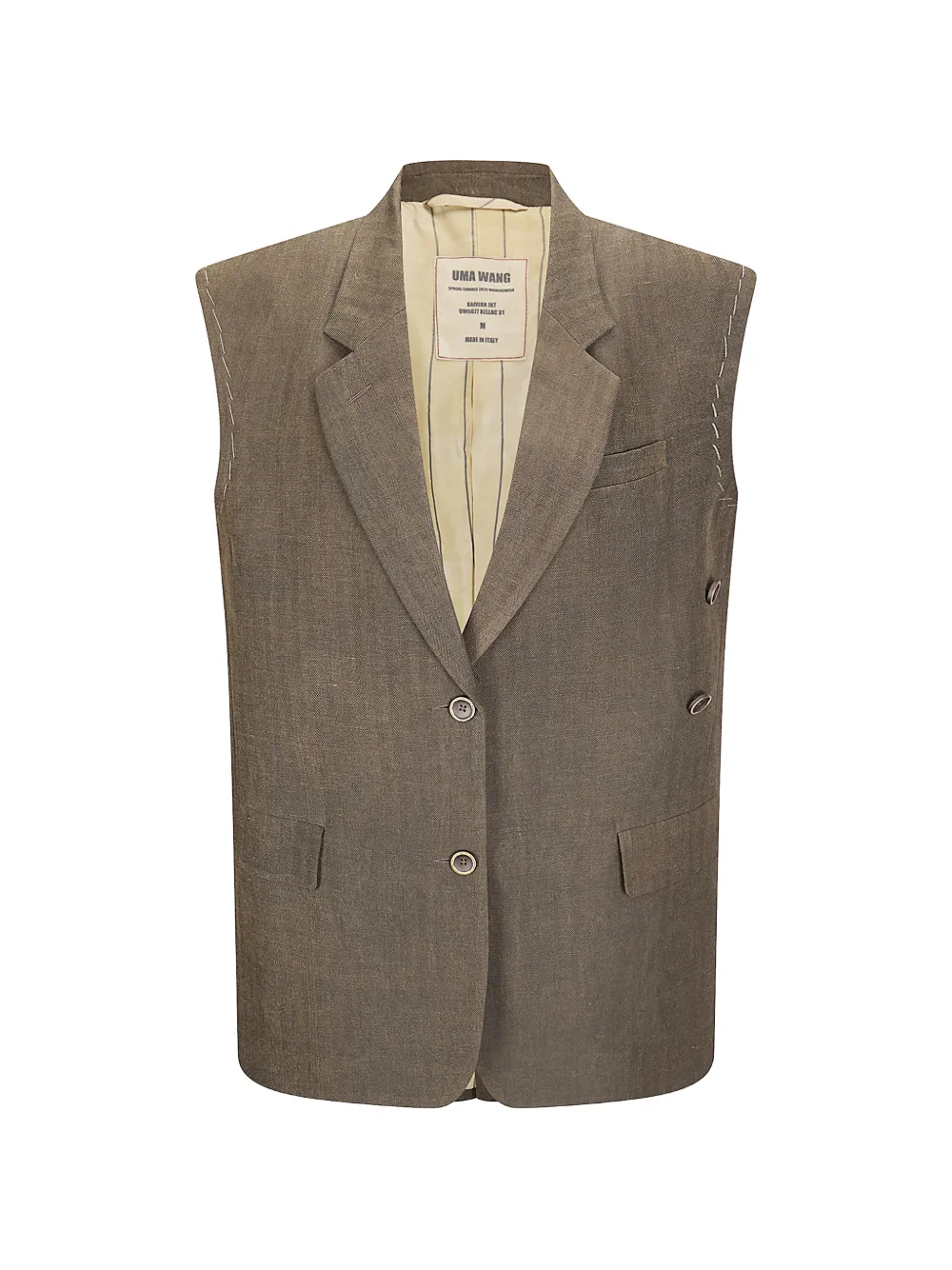 Uma Wang Kaiwan herringbone jacket - Brown