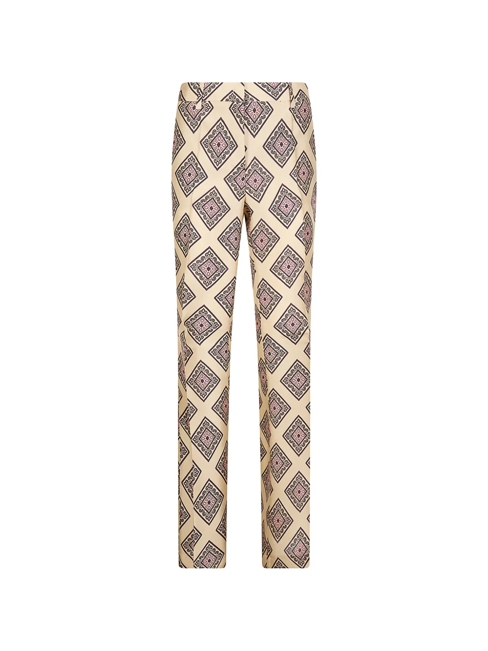Alberto Biani geometric-print trousers - Toni neutri