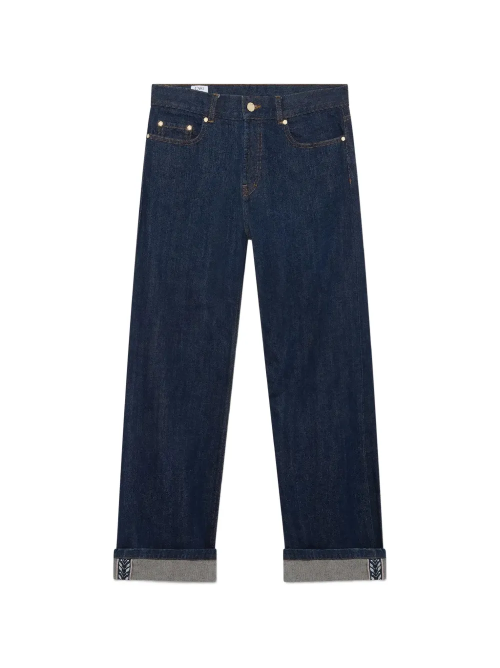 Casablanca Jeans met geborduurd logo Blauw