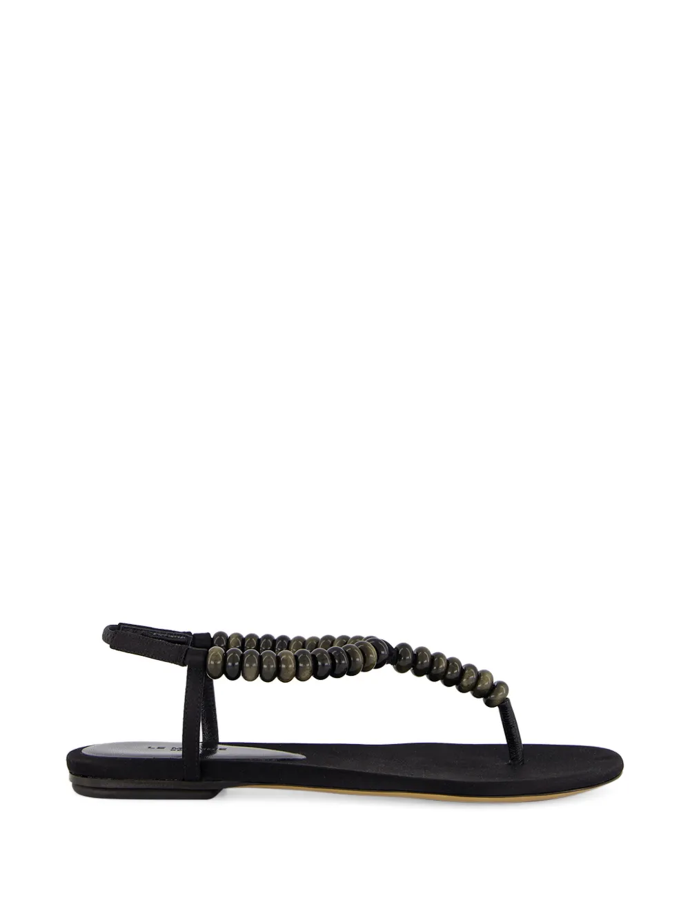 Le Monde Beryl beaded silk-satin sandals - Nero