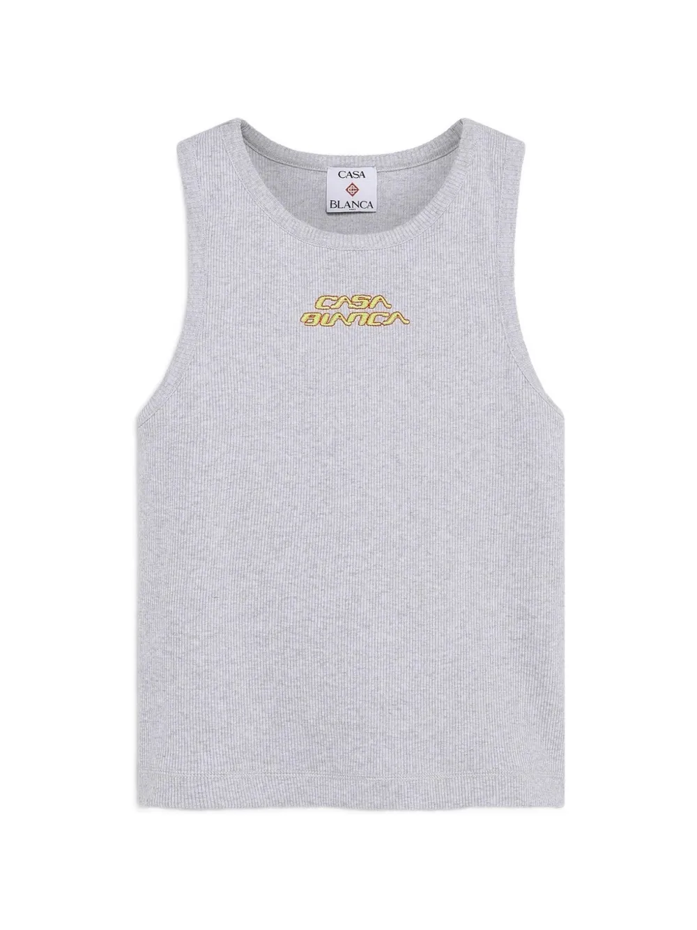 Casablanca ribbed-knit logo-print tank top