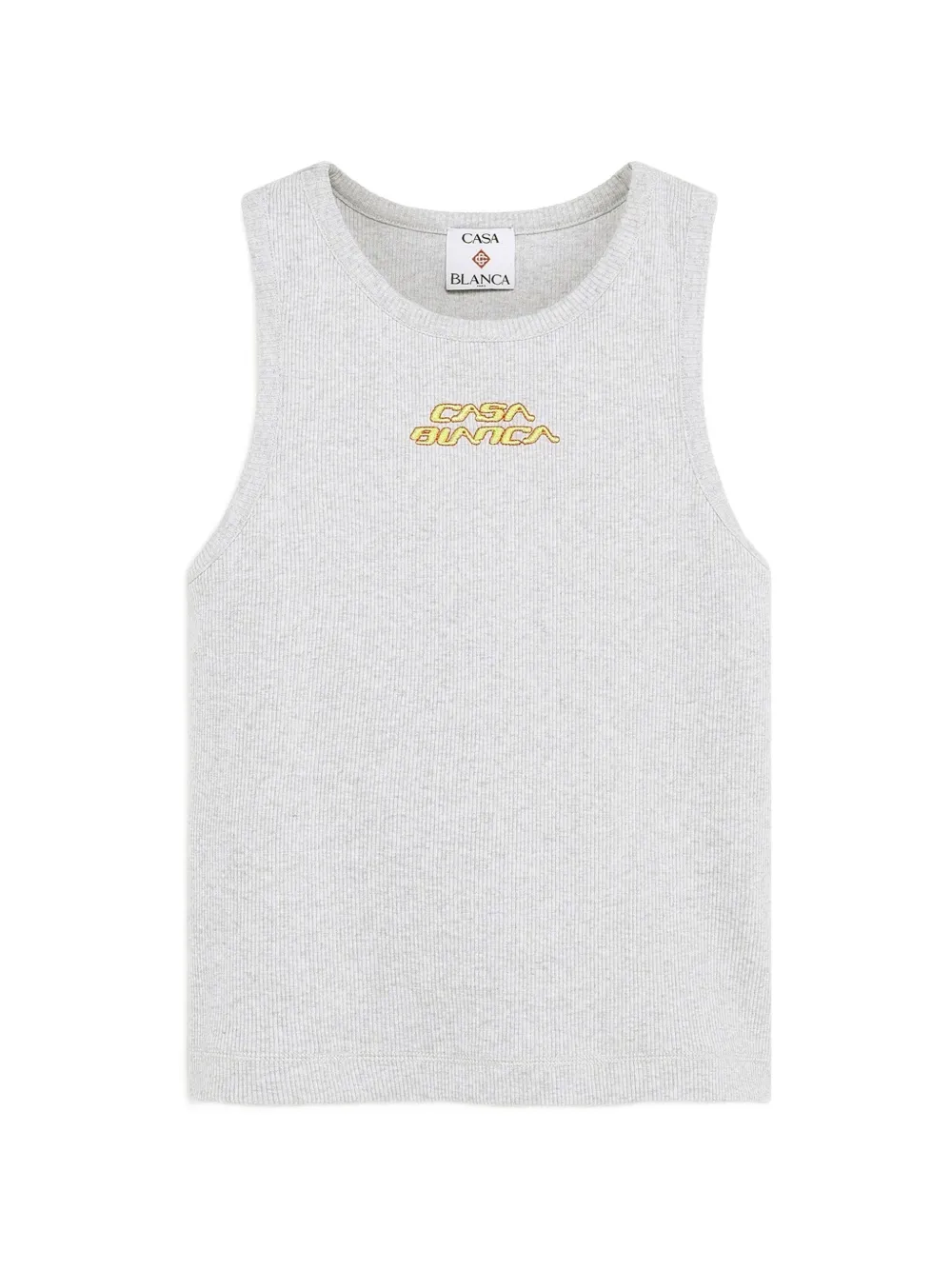 Casablanca Ribgebreide tanktop met logoprint Grijs
