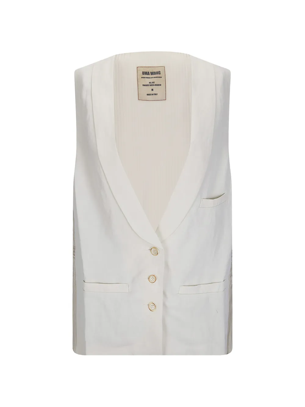 Uma Wang Jill shawl-lapel waistcoat - Weiß