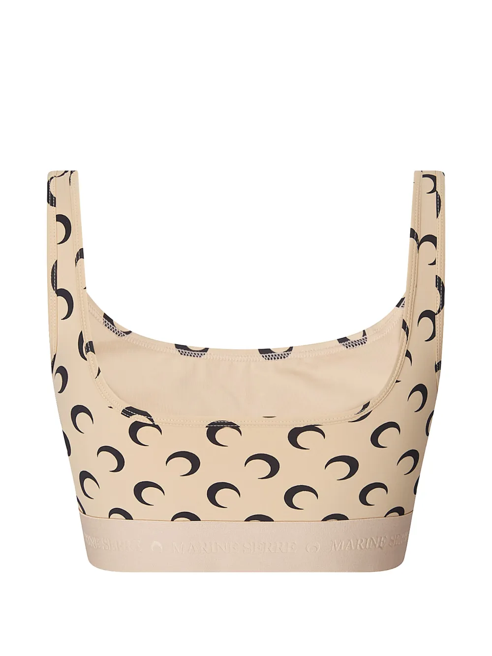 Marine Serre Sport-bh met maanprint Beige