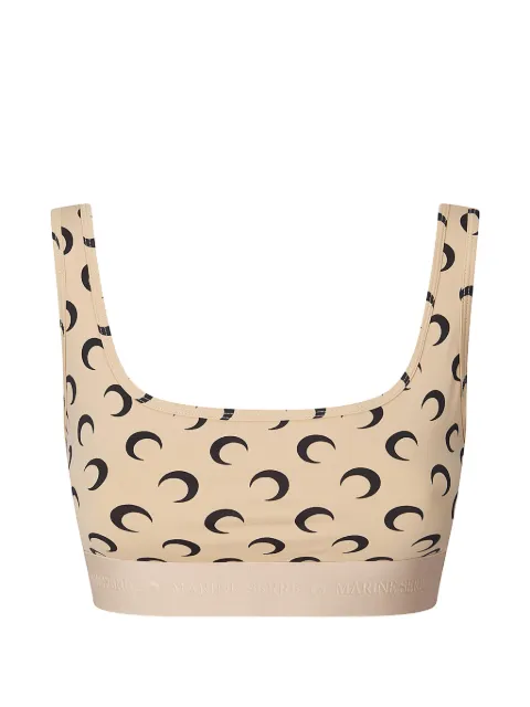 Marine Serre bra deportivo con lunas estampadas
