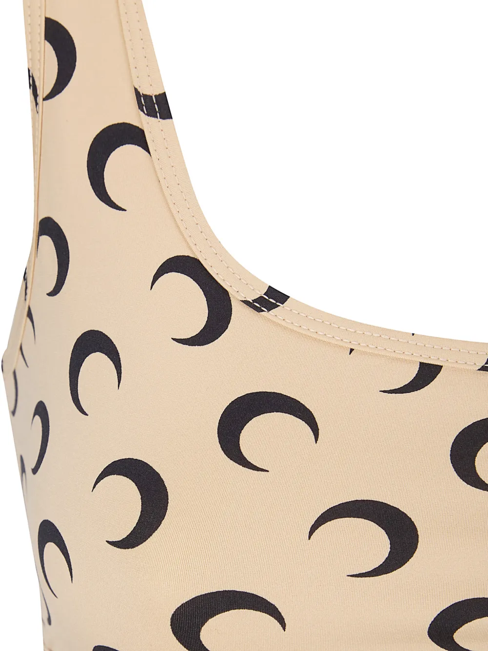 Marine Serre Sport-bh met maanprint Beige