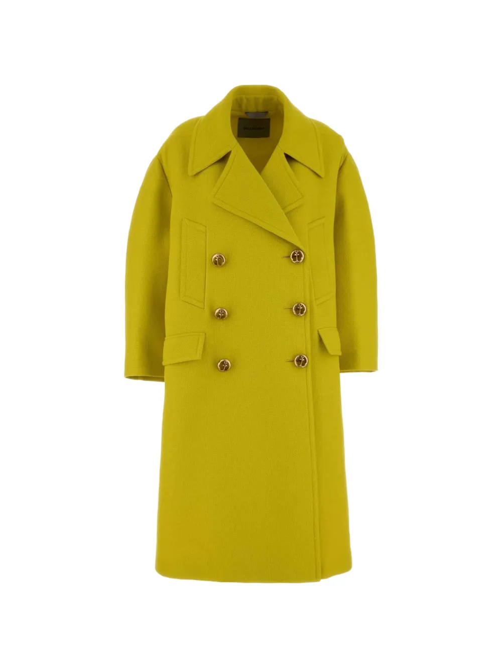 Balenciaga Cappotto doppiopetto in lana - Giallo