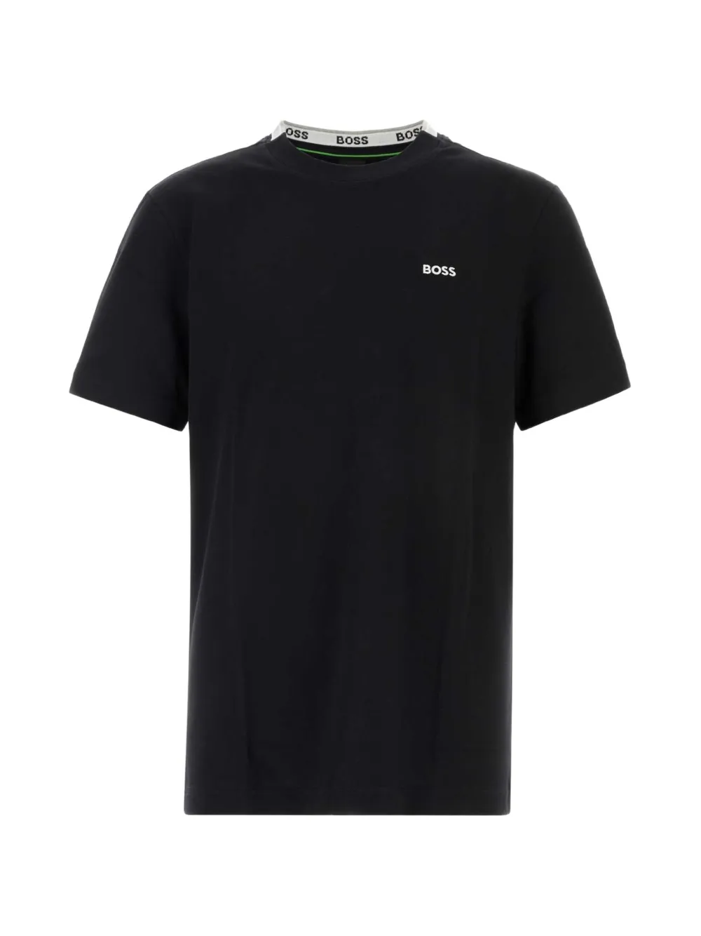 BOSS logo-motif piqué T-shirt - Schwarz