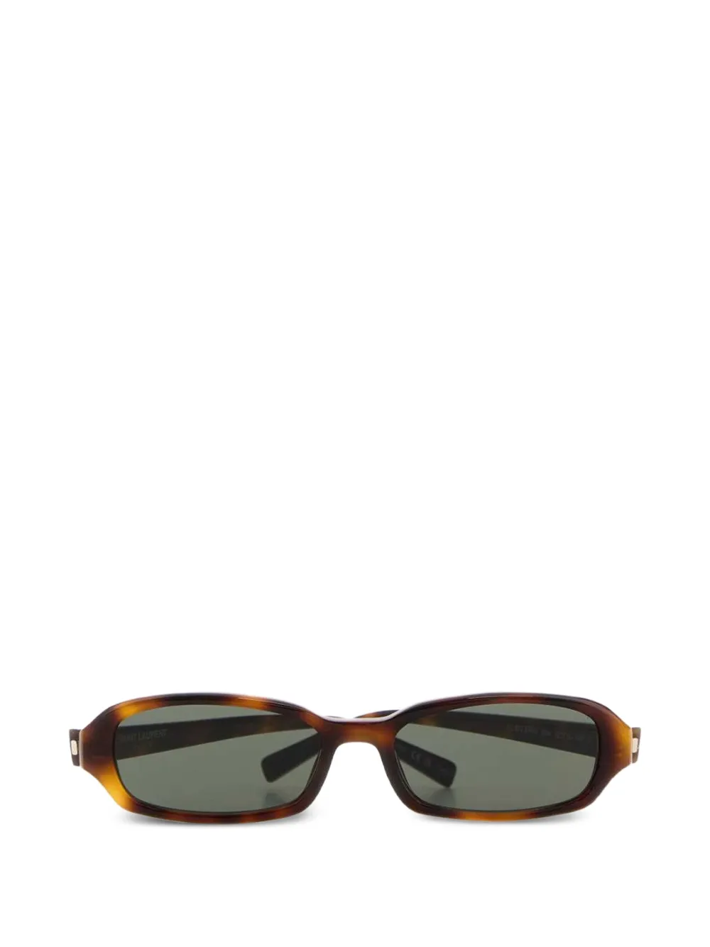 Saint Laurent tortoiseshell rectangle-frame sunglasses - Braun