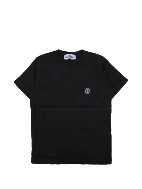 Stone Island Junior playera con bolsillo de parche y logo