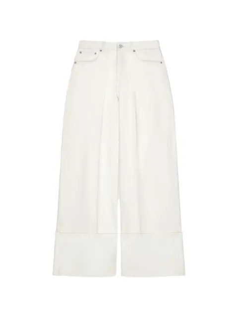 Givenchy white turn-up jeans