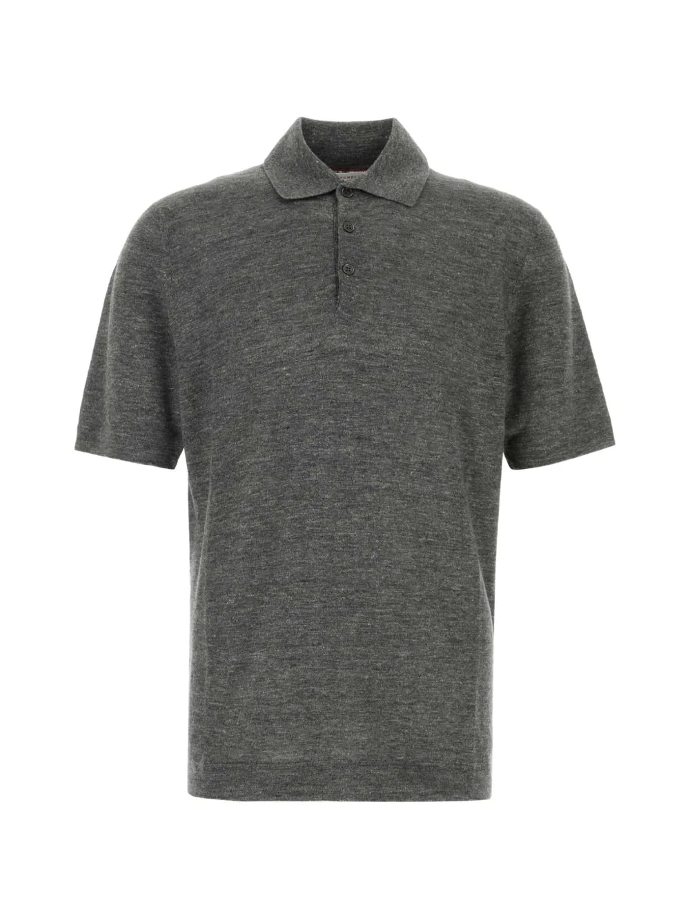 Brunello Cucinelli buttoned short-sleeve polo shirt - Grau