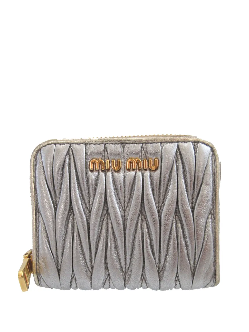 Miu Miu Pre-Owned 2010-2025 Matelasse Nappa coin pouch - Oro