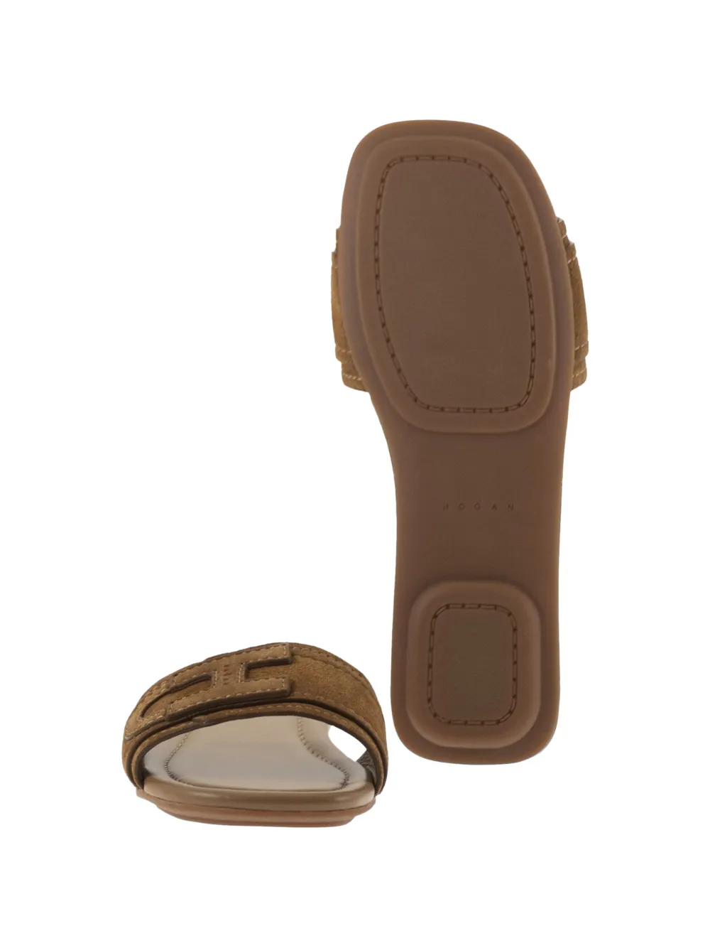 Hogan H685 suede flat mules Bruin