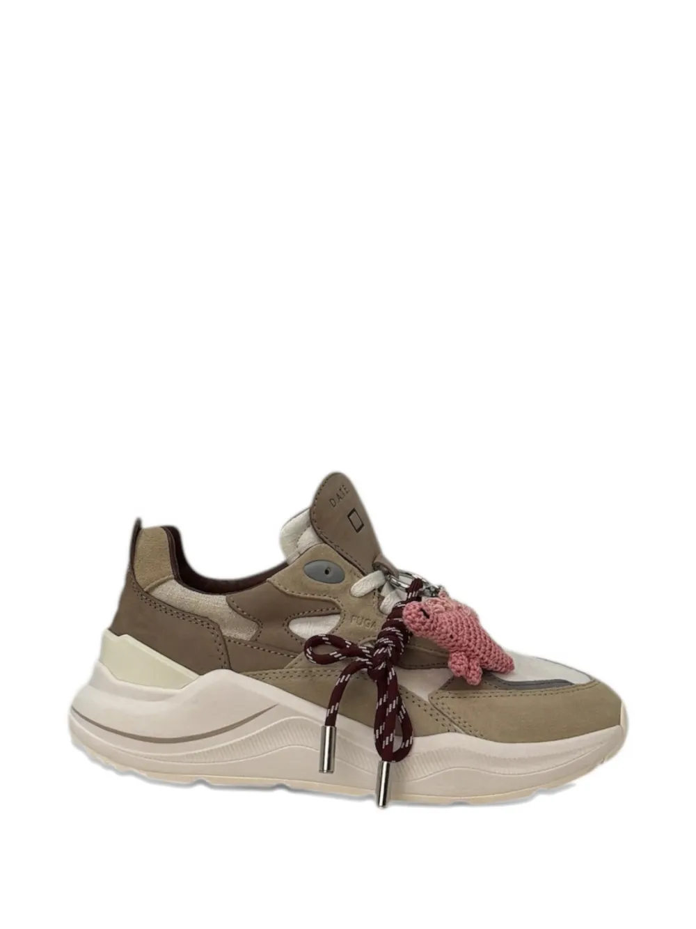 Date Fuga lace-up sneakers - Nude