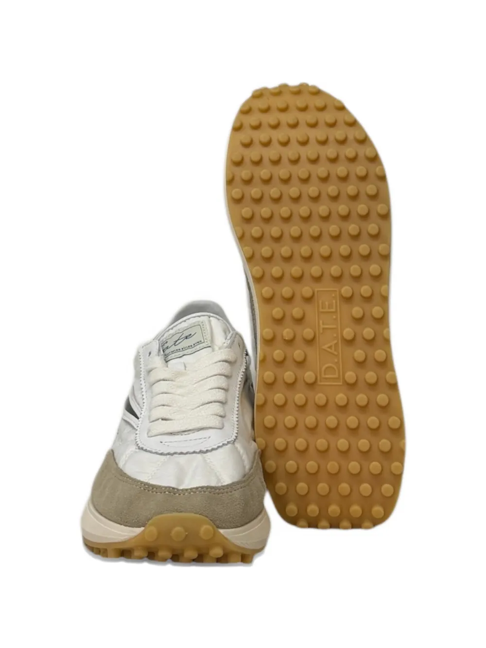 Date Athleta nylon panelled sneakers Wit