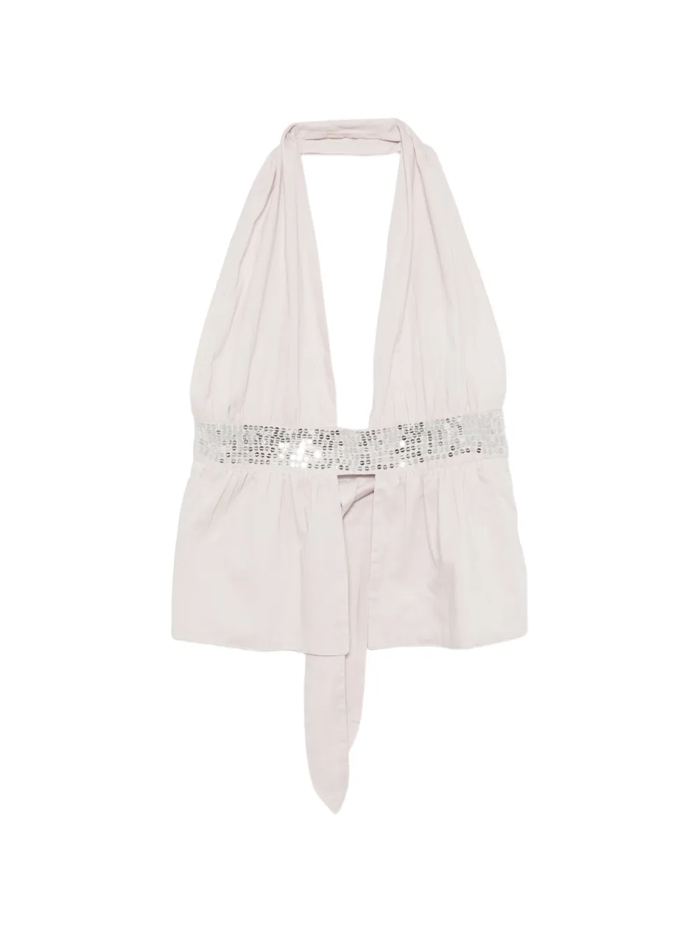 Gimaguas Infinito sequin-embellished halter-neck top - Grigio