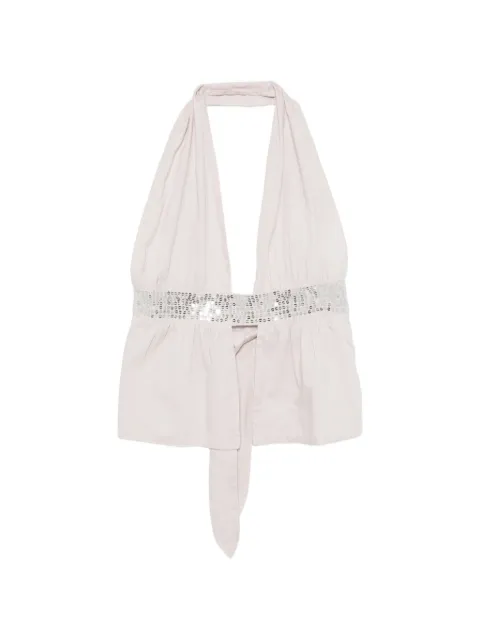 Gimaguas Infinito sequin-embellished halter-neck top