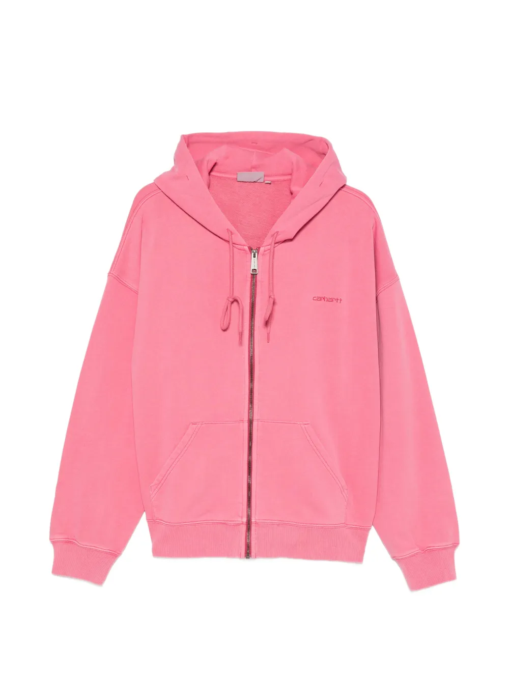 Carhartt WIP logo-embroidered zip-up hoodie - Rosa