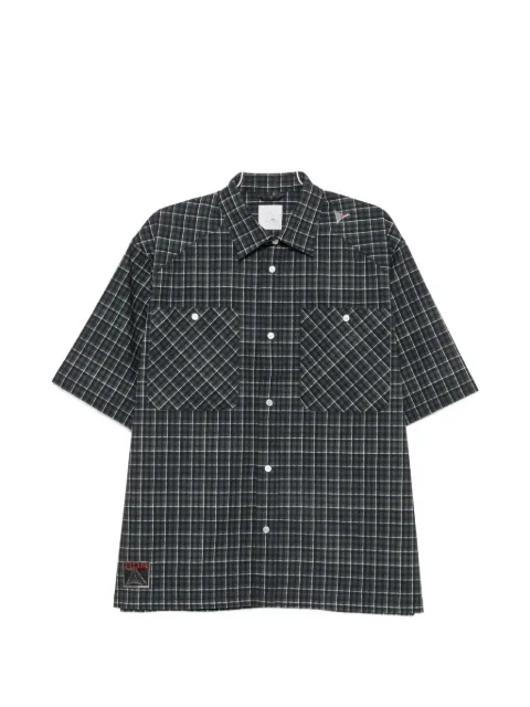 ROA check-print short-sleeve shirt