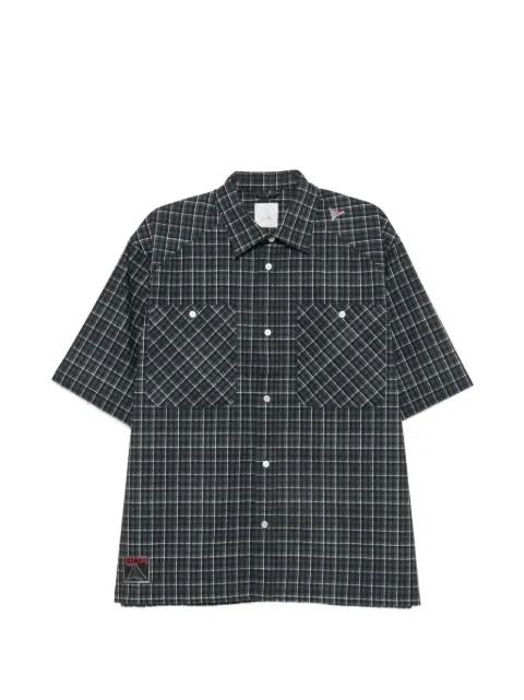ROA check-print short-sleeve shirt