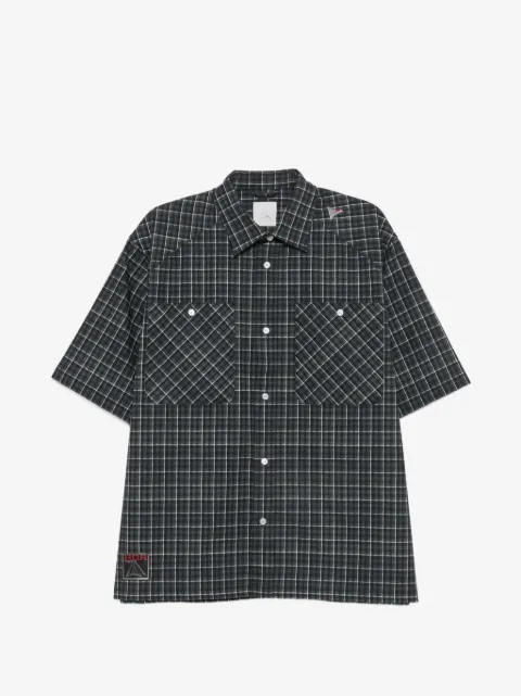 ROA check-print short-sleeve shirt