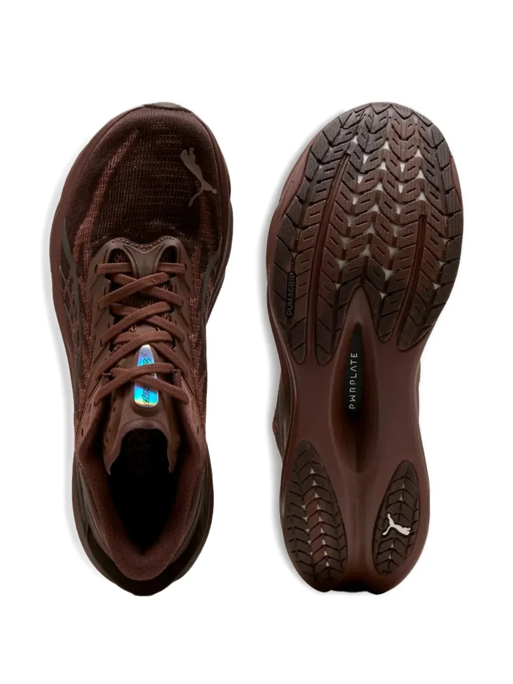 PUMA Sneakers met mesh vlakken Bruin