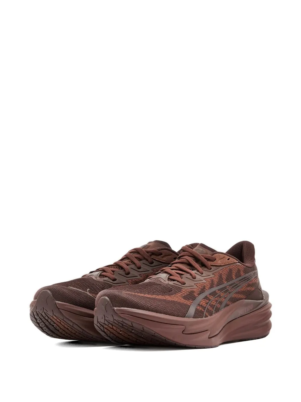 PUMA Sneakers met mesh vlakken Bruin
