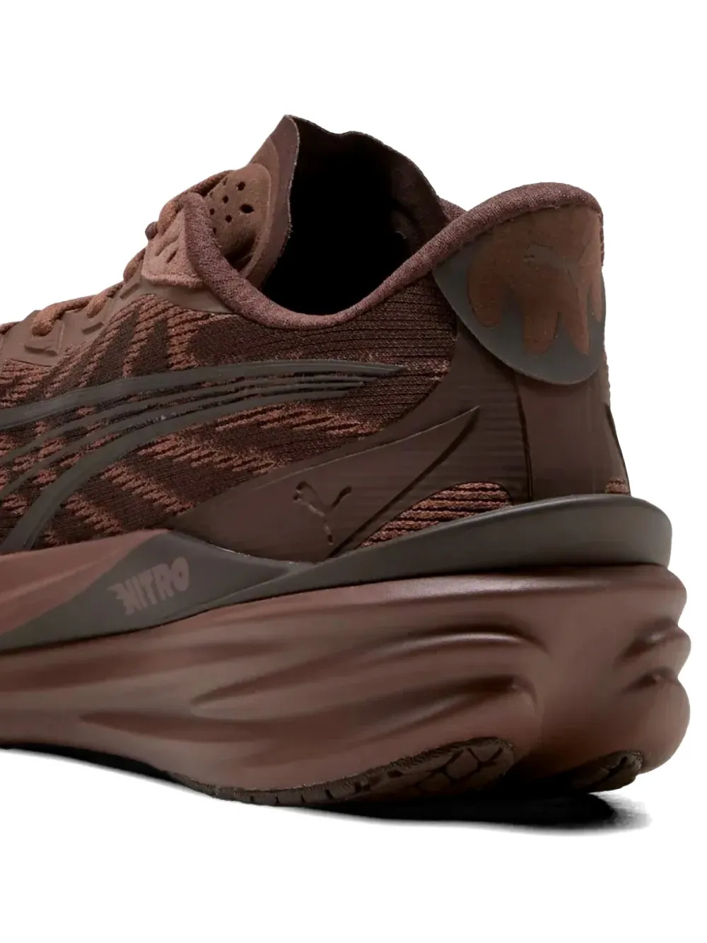 PUMA Sneakers met mesh vlakken Bruin