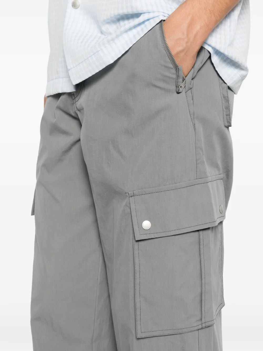 Carrer Vera cargo broek met logoprint Grijs