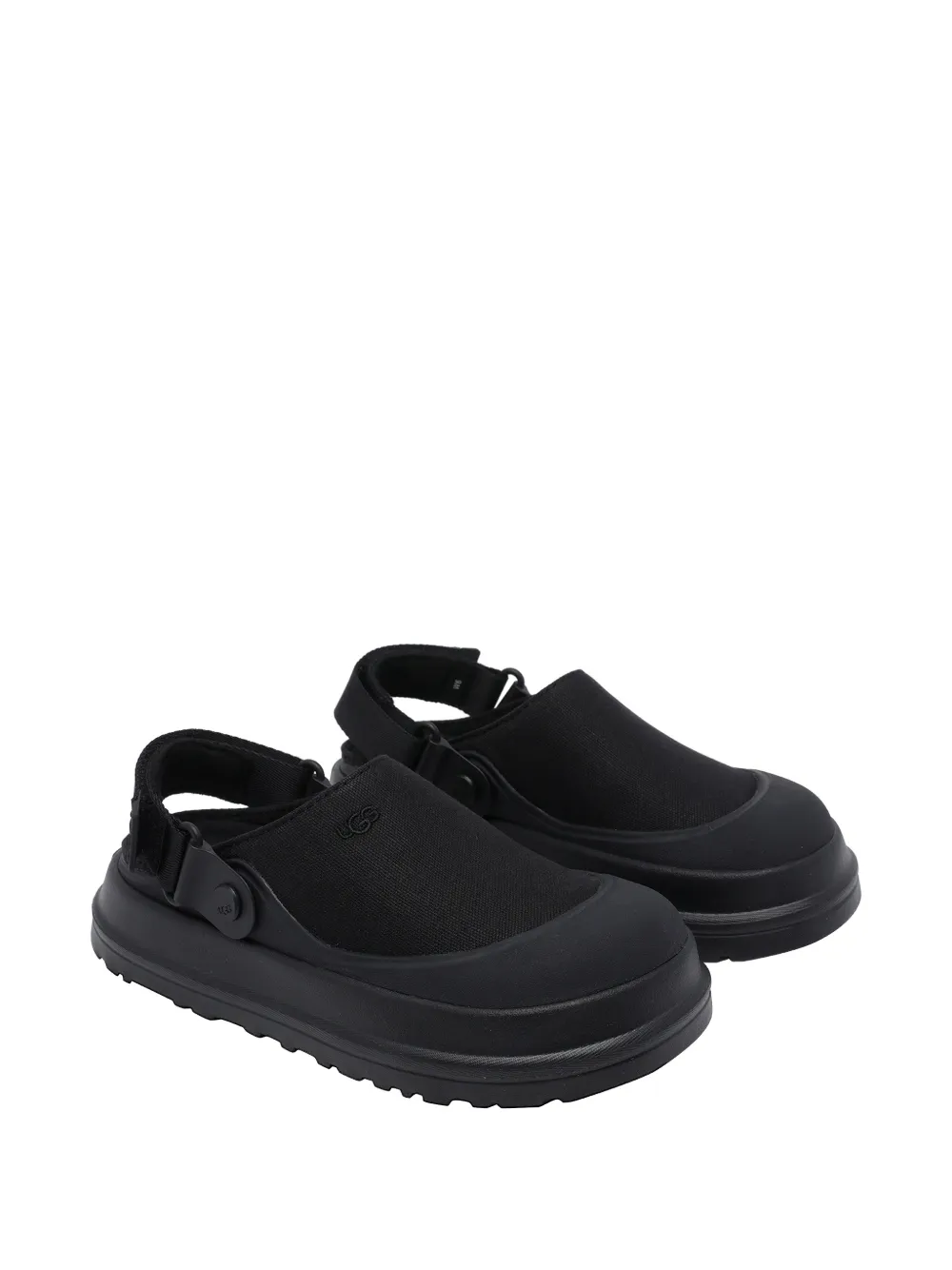 UGG Klompen met ronde neus en logo Zwart