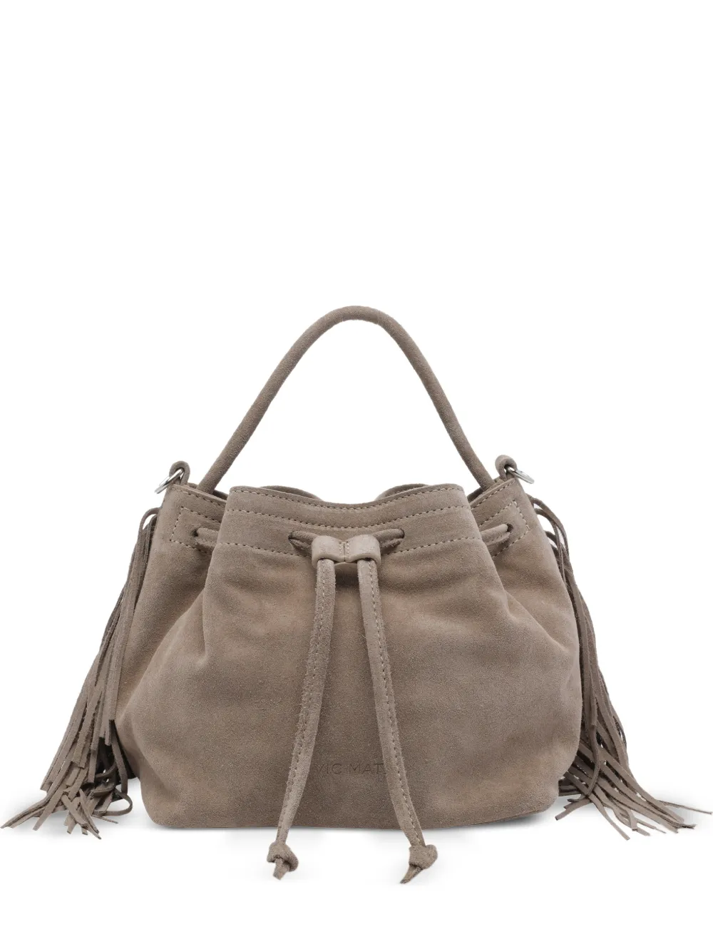 Vic Matie fringed suede tote bag - Grigio