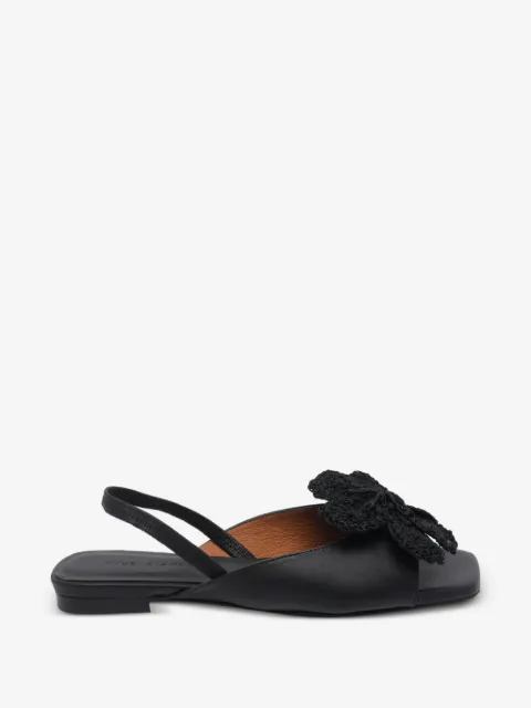 ANGEL ALARCON slingback-sko med firkantet snude og blomster