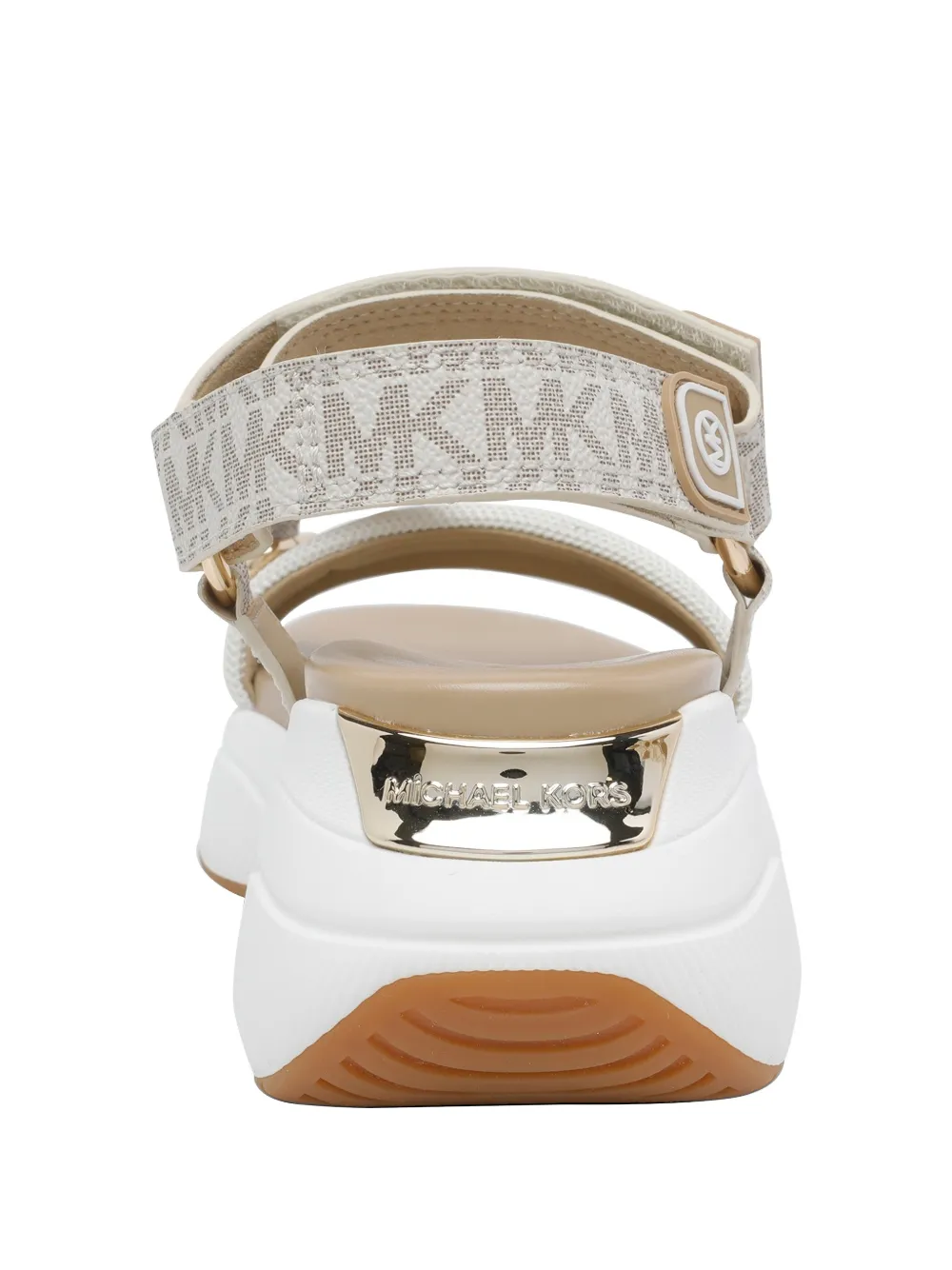 Michael Kors Bowie logo round-toe sandals Beige