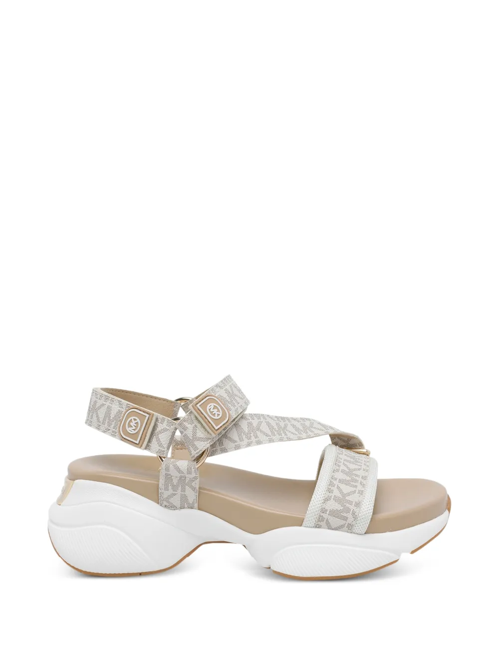 Michael Michael Kors Bowie logo round-toe sandals - Toni neutri