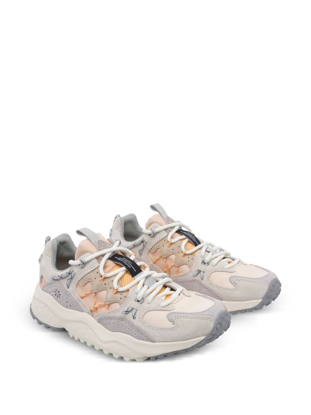 FLOWER MOUNTAIN Yamabushi round-toe sneakers Beige